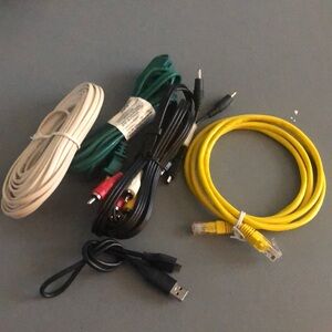 Assorted Cables and other Coaxial Cords in Multiple Colors